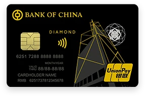 Boc UnionPay Dual Currency Diamond Card Metal Card
